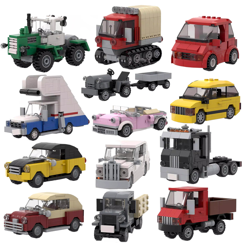 Lego Set Creator - MOC City Mini Auto Tractor Sneeuwscooter
