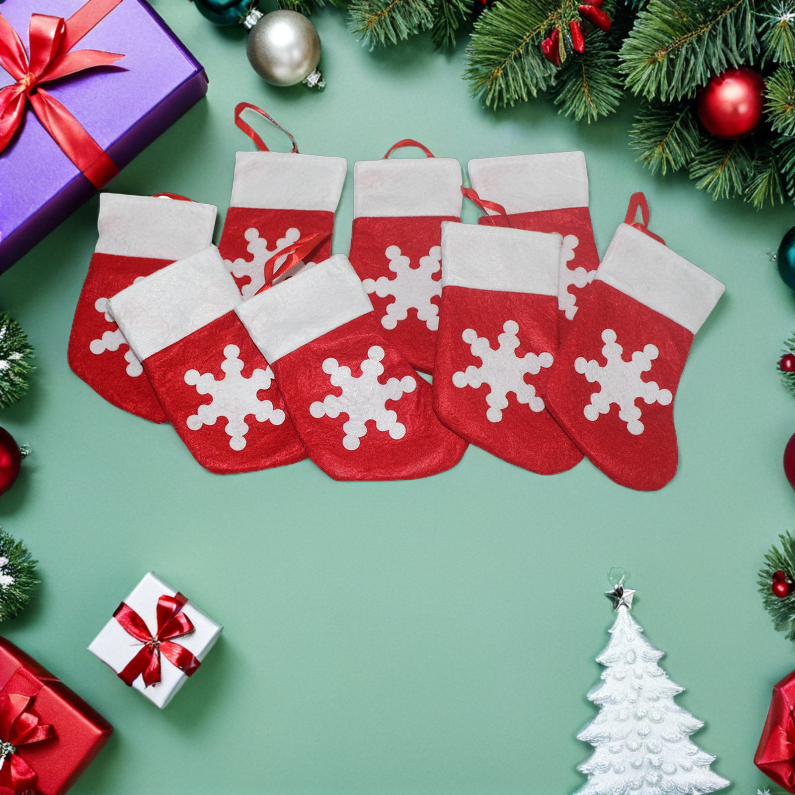 24 stuks kleine kerstsokken, m - Christmas Stocking Hanging recensie en prijs