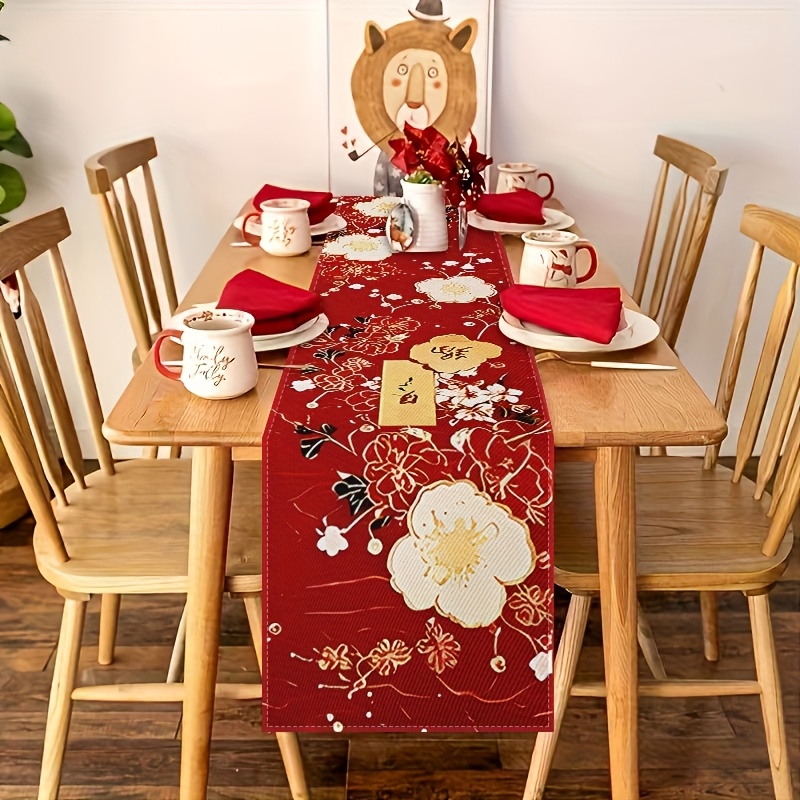 1 stuk rode hartvormige tafell - Christmas Table Runner recensie en prijs