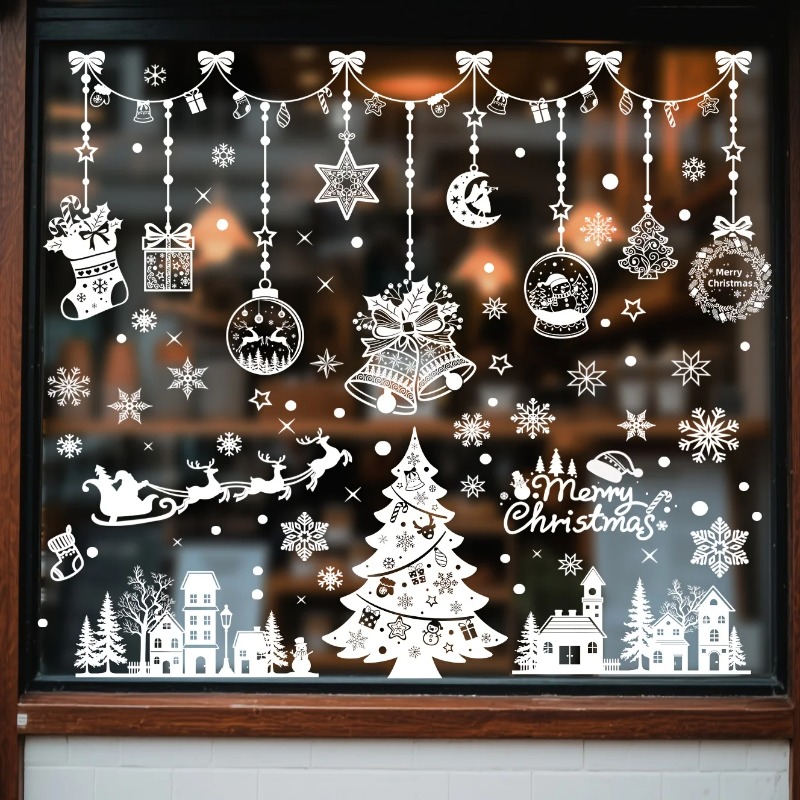 196 stuks/9 vellen kerststatis - Snowflake Window Decal recensie en prijs