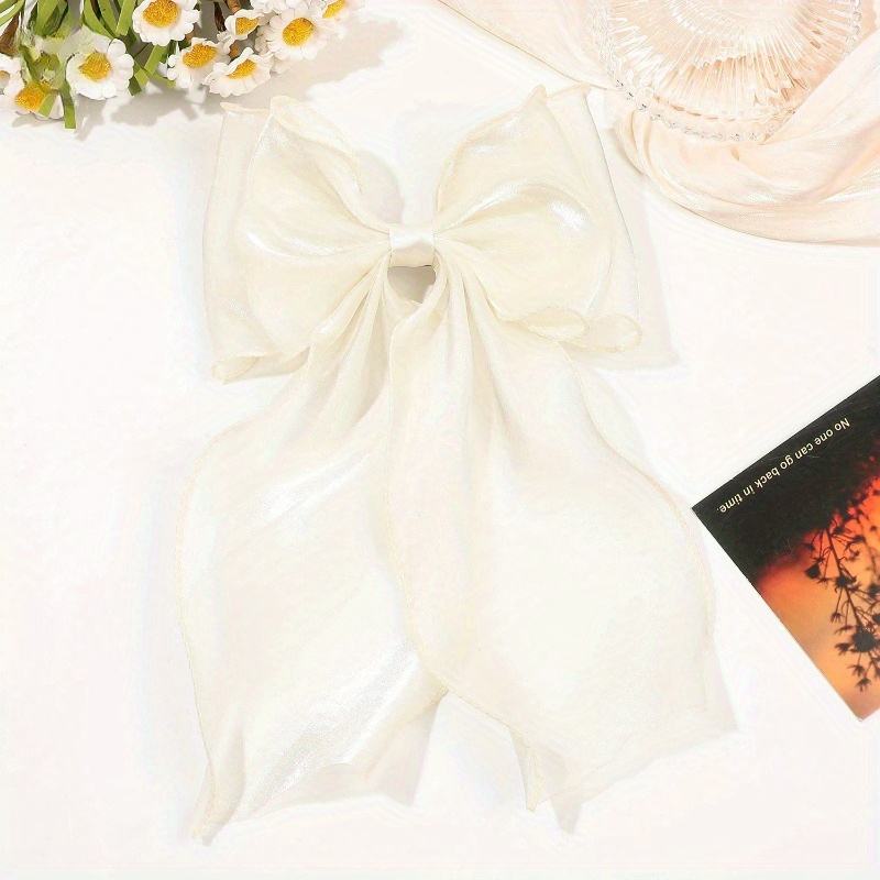 1pc gebroken - witte mesh stri - Ribbon Bow Gift recensie en prijs