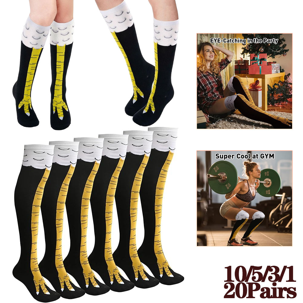 1-20Pairs Grappige 3D Kip Klau - Christmas Stocking Hanging recensie en prijs