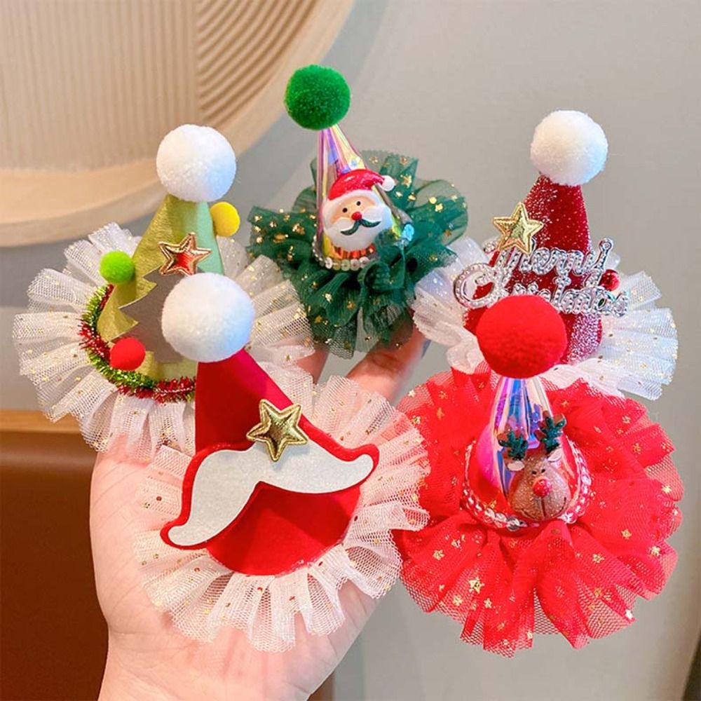 Schattige ster kerst haarclip  - Santa Hat Plush recensie en prijs